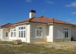 Custom home with precast columns, and stucco corner blocks - Ocala, Florida