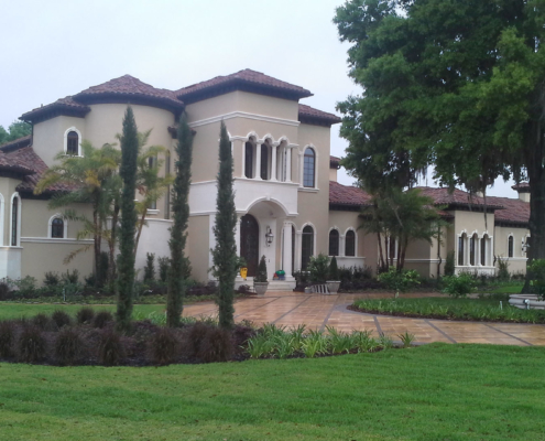 Custom home with precast concrete trim and accents - Tampa, Florida