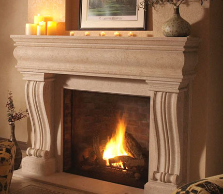 Custom fireplace mantel - Orlando, Florida