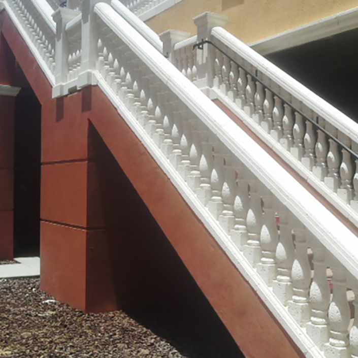 Balusters in architectural foam or precast concrete