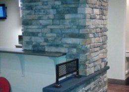 Interior natural stone column and wall