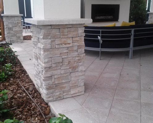 Natural stone columns