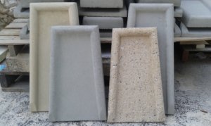 Precast concrete splash blocks
