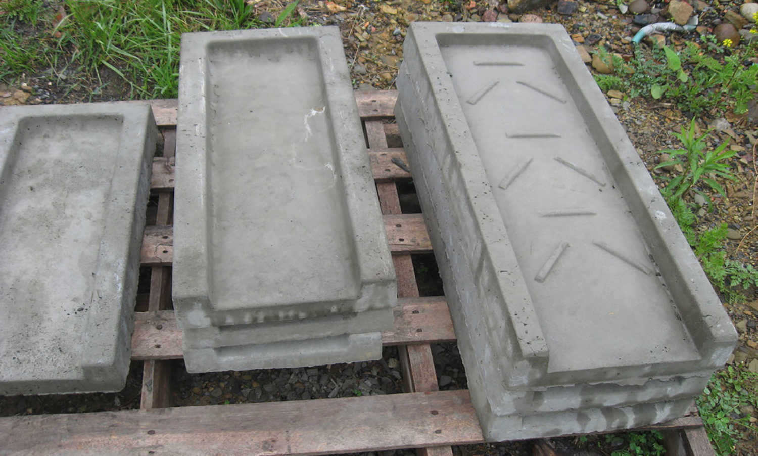 Precast splash blocks Architectural Foam and Precast Concrete