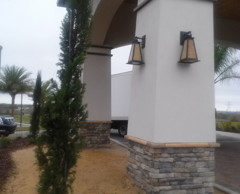 Stone column accents