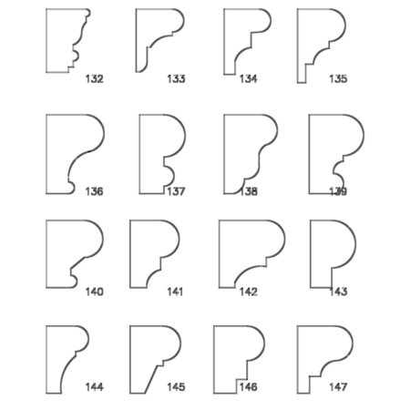 Crown moldings samples 132-147